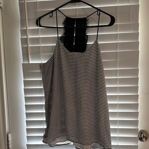 Express Lace Detailed Camisole Black and White